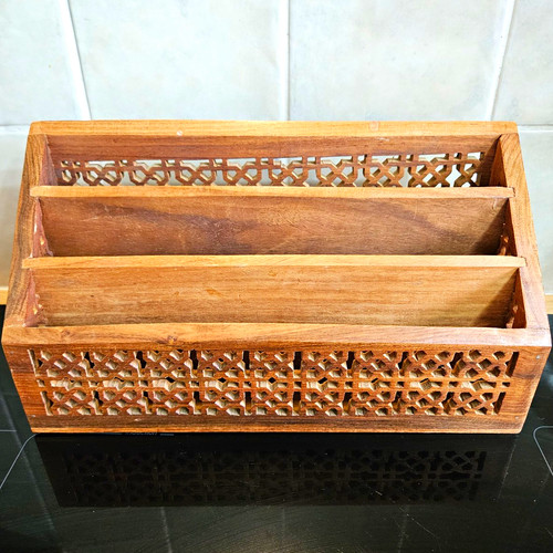 Wooden compartment - wooden, 3-compartment