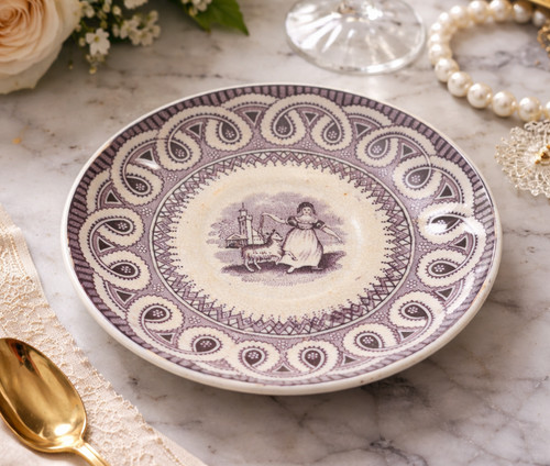 Antique purple transferware - antique,