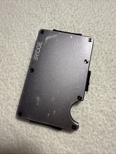 The Ridge Titanium Grey Metal Card Holder Wallet ID Bag Clip hardcase
