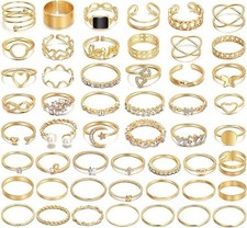 IFKM 51 Pcs Gold Knuckle Rings