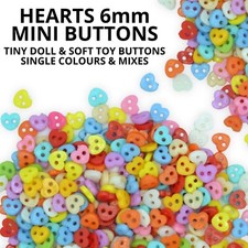 6mm assorted hearts - hearts, mini