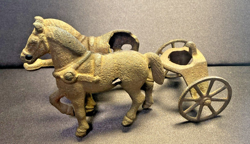 Antique cast iron horses - cast,