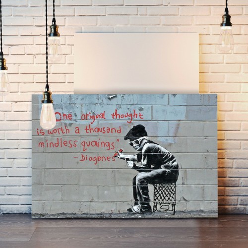 Banksy canvas street wall art - banksy,