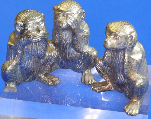 Three wise monkeys pewter - wise,