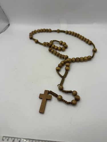Vintage wooden catholic rosary - wooden,