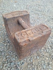 Antique Vintage Reclaimed 56lb Cast Iron Weight CRANE FREE UK P&P 