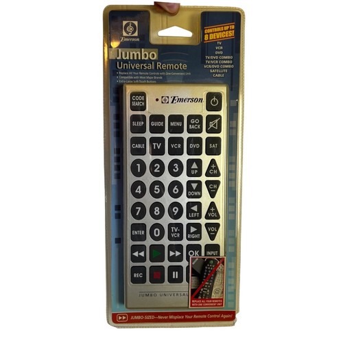 Emerson jumbo universal remote - emerson,