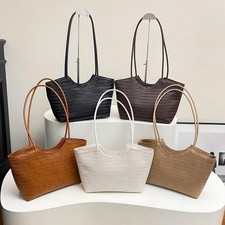 Women's Woven PU Leather Tote