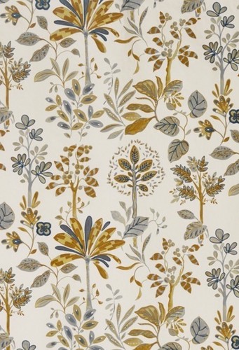 Embroidered tree curtain - embroidered,