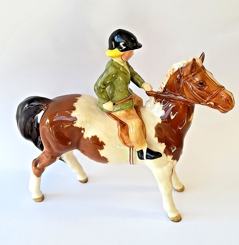 Beswick girl pony - girl, figurine