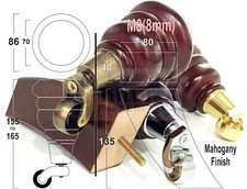 4x WOOD FURNITURE SOFA LEGS M8 REPLACEMENT CHAIR FEET 2 WITH CASTORS 165mm HIGH