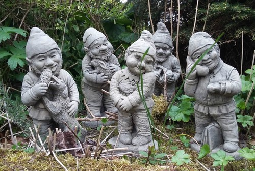Stone garden gnomery set - gnomery,