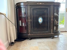 Inlaid Credenza Victorian Quality Ebonised