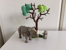 Playmobil Mum & Baby Rhinos
