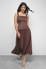 Warehouse Chocolate Dress