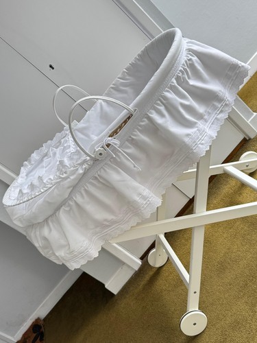 Moses basket and stand with - and,