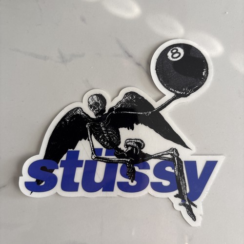Stussy sticker black - stussy, black/blue