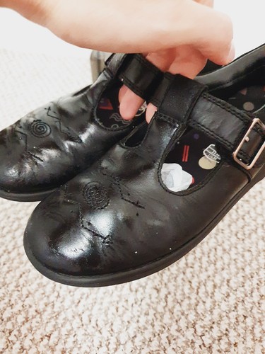 Clarks girls black leather - clarks,