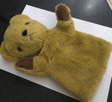 Vintage Merrythought TV Sooty Show Plush Toy Hand Puppet Gold Glass Eyes