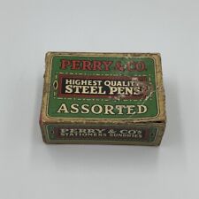 Perry & Co Highest Quality Steel Pens Empty Nib Box Vintage Prop