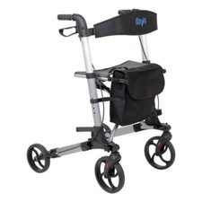 Days Deluxe Lightweight Rollator - Lockable Loop Brakes, Built-in Rest Seat