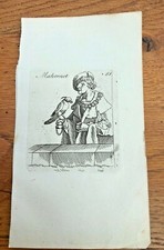 original 1750 small woodcut by