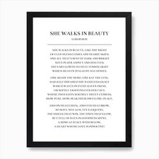 She Walks In Beauty Poem By