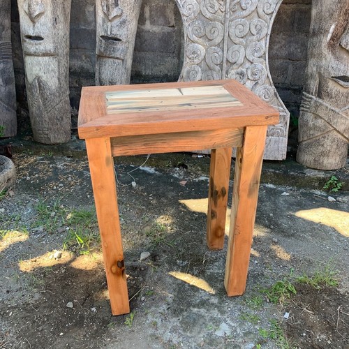 Handmade tall teak - teak, wood