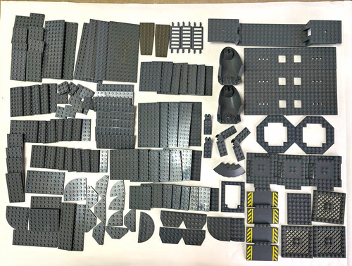 Lego grey plates parts lot - grey,