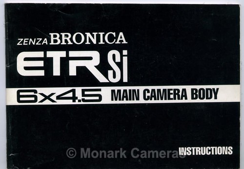 Bronica etrsi instruction - etrsi,