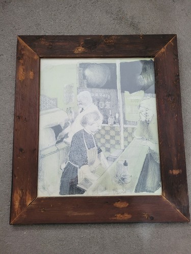 Fish chip shop - shop, framed