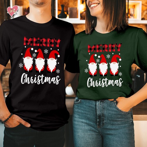 Three gnomes buffalo plaid - buffalo,