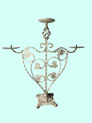 Vintage white wrought iron - white,