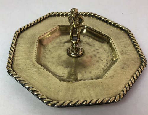 Vtg brass men trinket dish - vtg, men's