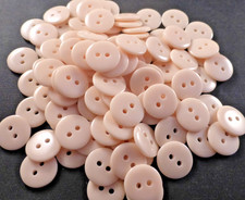 Plain Pale Pink Flat Buttons -