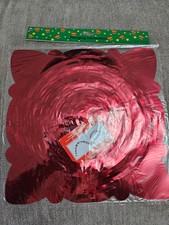 vintage red metallic foil