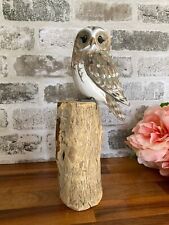 Hand Carved Owl Figurine