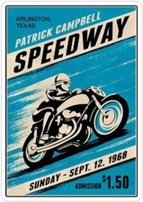 SPEEDWAY 1968 RETRO PRINT