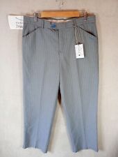 Stromberg Trousers Mens 36 S Golf Golfing Grey Pinstripe  28.5 Leg Smart Casual