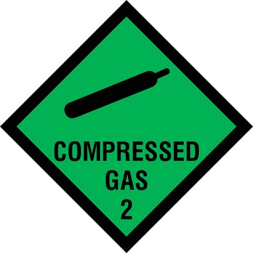 Compressed gas sign or - gas,