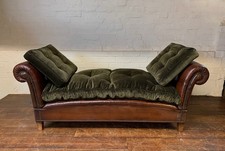A Very Beautiful French Leather Daybed, France Early 20th Century, Club Chair