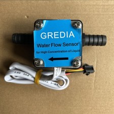 Gredia Water Liquid Flow Sensor Counter 3/8”