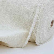 Italia Boucle Nubby Textured Wool Look Ivory Home Furnishing Upholstery Fabric