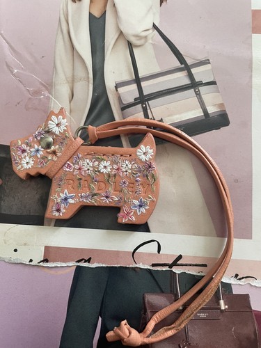 Radley pale orange leather dog - pale,