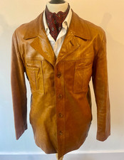 VINTAGE mens 70's SOFT TAN