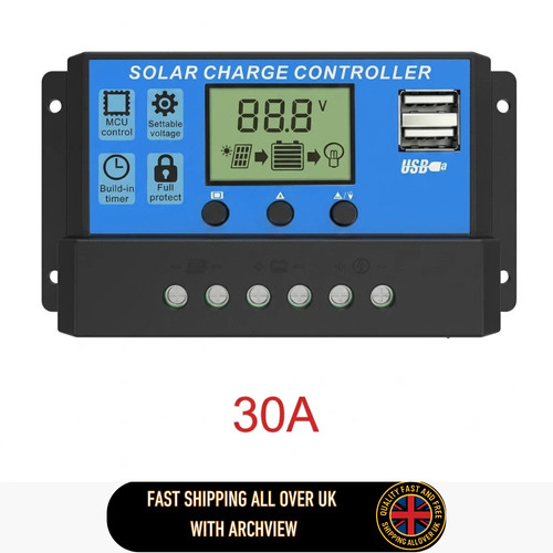 30a pwm solar panel - 30a, regulator