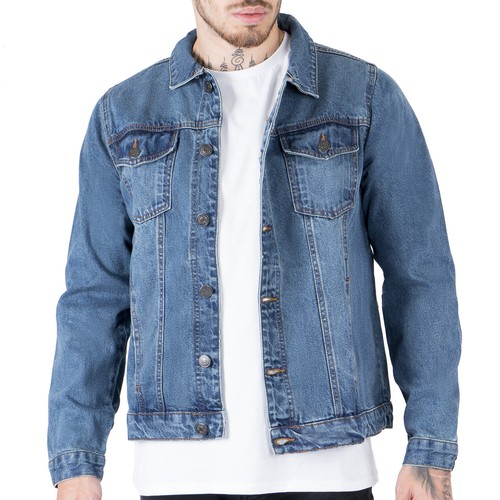 Mens jacket denim trucker - denim,