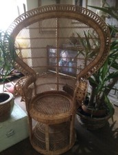 Vintage Emanuelle Cobra throne  Peacock chair  Kok Maison (Large)