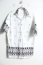 Mens Jazzy Aztec Shirt - White