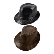 Windproof Faux-leather Hat